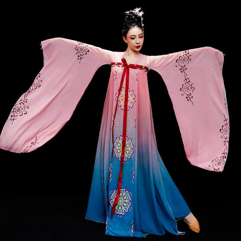 正品梦回大唐演出服中国风广袖汉舞蹈古服典成舞服汉唐服装女人艺