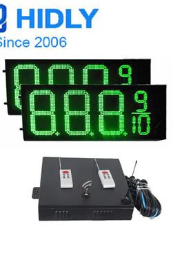 扬州绿色油价牌户外加油站10寸绿色LED油价屏工厂8889油价牌