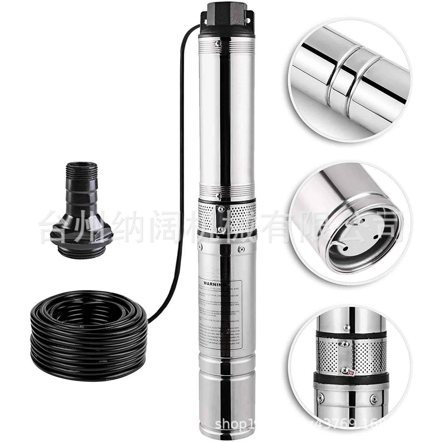 跨境不锈钢深井潜水泵150ft25GPM4