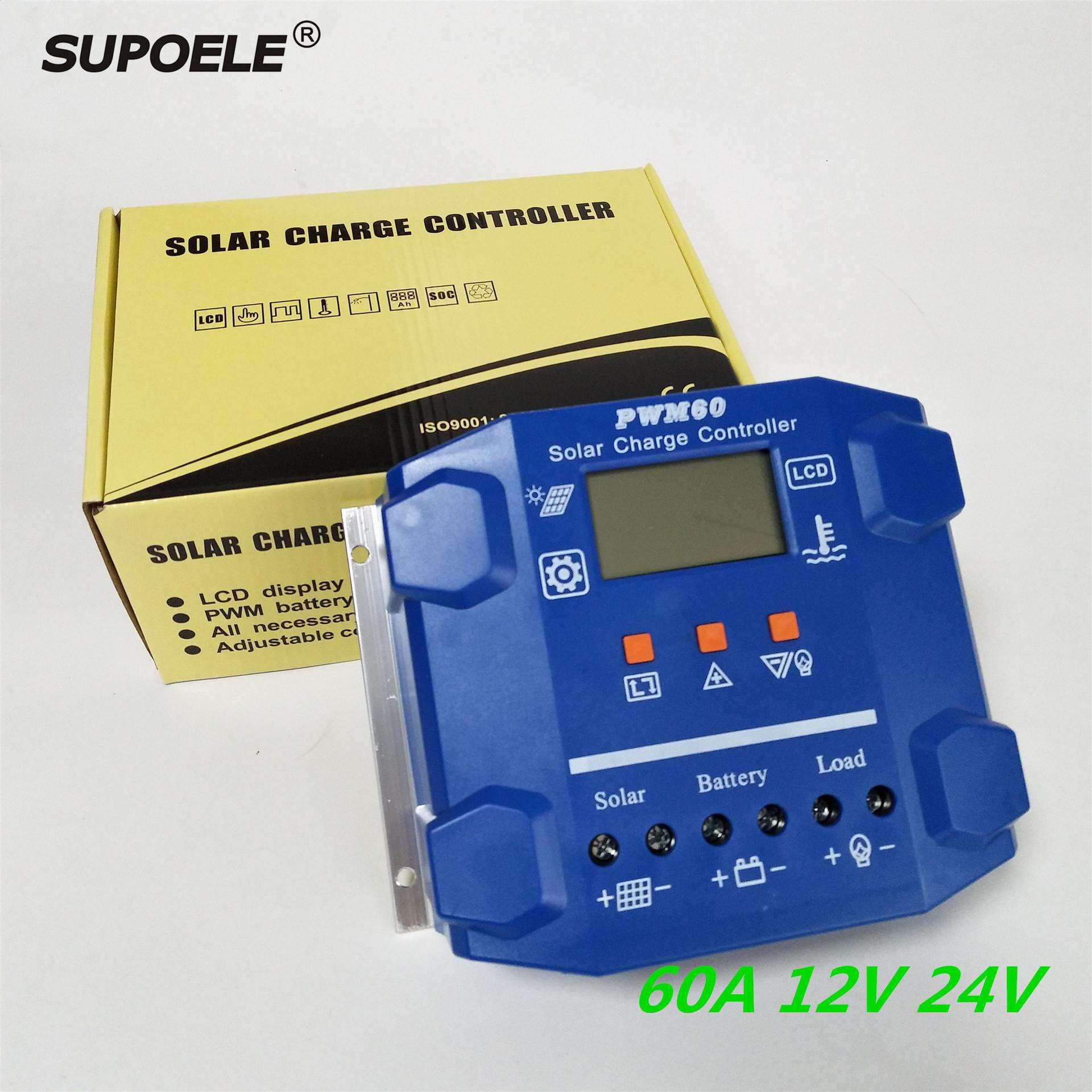 太阳能充放电控制器PWM6040A50A60A12V24V48V液晶LCD数显