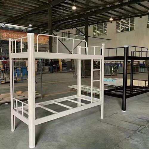 员工上下铺铁床学生公寓宿舍铁艺双层床高低钢架床工地实用铁架床