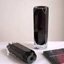 极轻创意渐变器水晶玻璃酒店样板间深色桌面简奢花摆件花瓶玄关