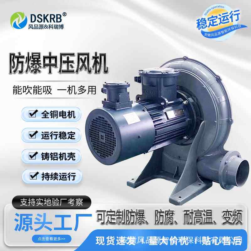 FT-1/2防爆中压风机矿井通风化工气体输送粉尘气体防爆气泵