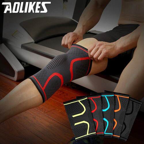 1P Fitness Kneepad Support Braces Elastic Sport Knee Pad s