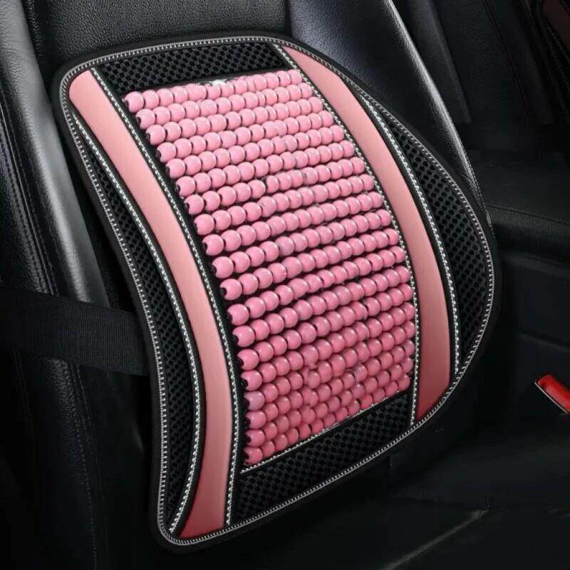 护腰座椅靠垫靠背四季木珠按摩腰部透气车载汽车车用腰靠靠枕驾驶