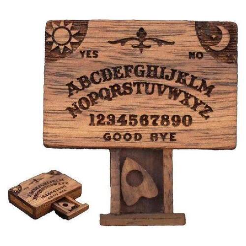 1PC Miniature Spirit Board With Drawer Ouija Board Wooden