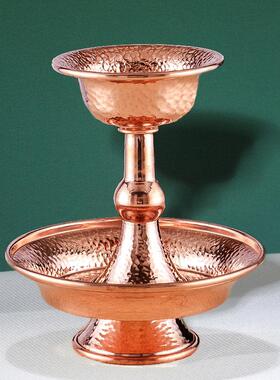 尼泊尔工艺红铜手工护发杯供水杯净水碗纯铜圣水杯供杯紫铜大小号