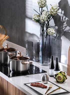 样板房间厨房摆件软装橱柜展厅样板房陈设装饰品砧板道具锅具套装