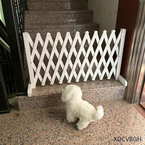 宠物围栏狗笼隔断拦狗栅栏阳台隔离门可伸缩栅栏门挡狗挡猫兔护栏