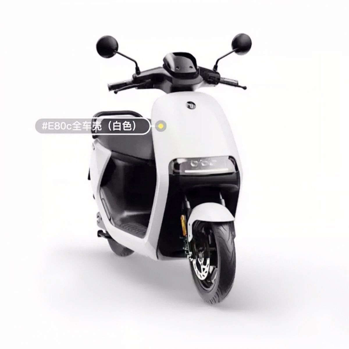 九号电动原厂E80C全套车壳烤漆E100P原装一体座长尾侧板白色外壳