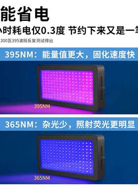 紫外线uv固化灯365/395nm无影胶绿油墨树脂晒版紫光灯led光固化机