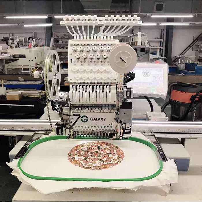 银河机电单头电脑绣花机平绣帽绣功能小型多功能电脑刺绣机定制