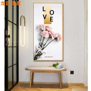 壁画简欧走廊客厅大尺寸挂画 过道北欧风格 龙匠玄关装 饰画竖版