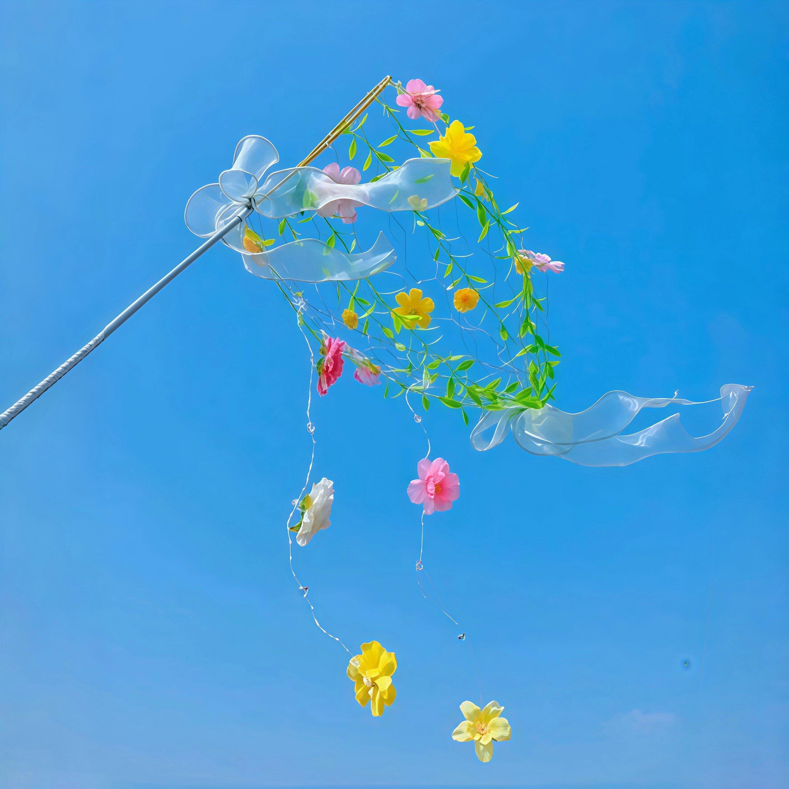 【春日限定】diy花朵丝带捕虫网材料包拍照出片神器自制创意礼物