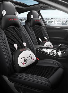 适用于凯迪拉克CTSXTSATS-LXT5打孔皮四季通用全包围汽车坐垫