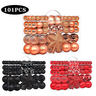 饰挂件多尺寸实力厂家 现货101pcs圣诞饰品圣诞树装 圣诞球套装 新款