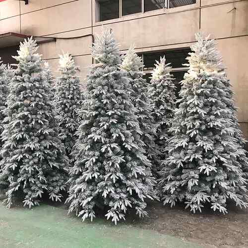 圣诞雪树冰雕馆装饰雪树圣诞植绒雪树冰雪世界装饰树植绒圣诞雪树
