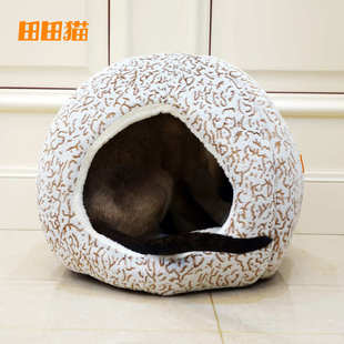 超大加厚猫窝猫睡袋猫窝冬季 田田猫封闭式 保暖可拆洗宠物猫咪用品