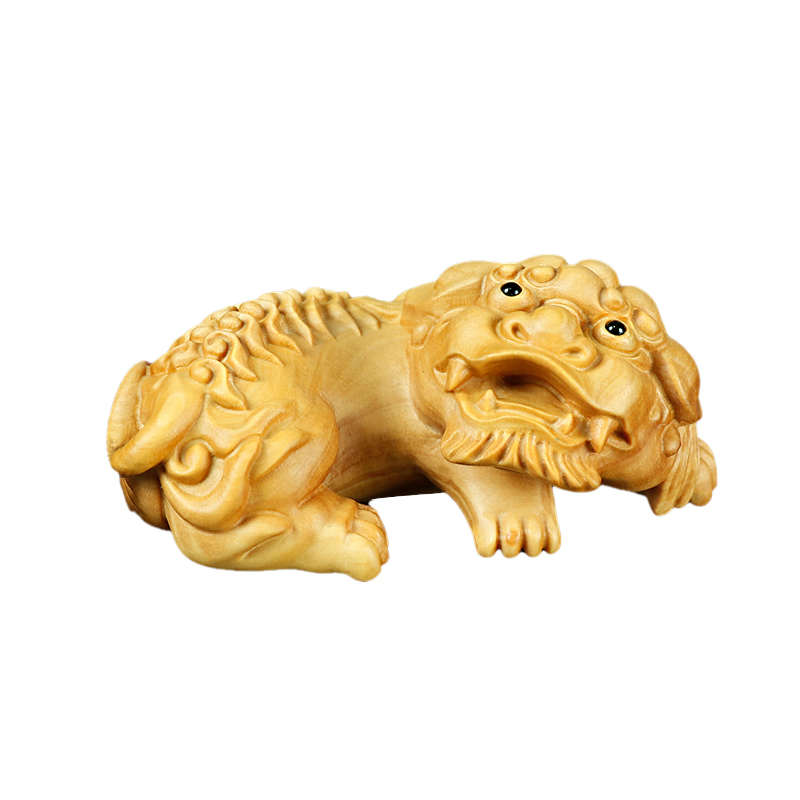 件饰品玩盘件文玩黄杨木手把貔貅雕刻把玩工艺品