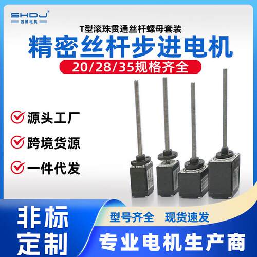 上海20/28/35直线电机T型滚珠贯通丝杆螺母套装