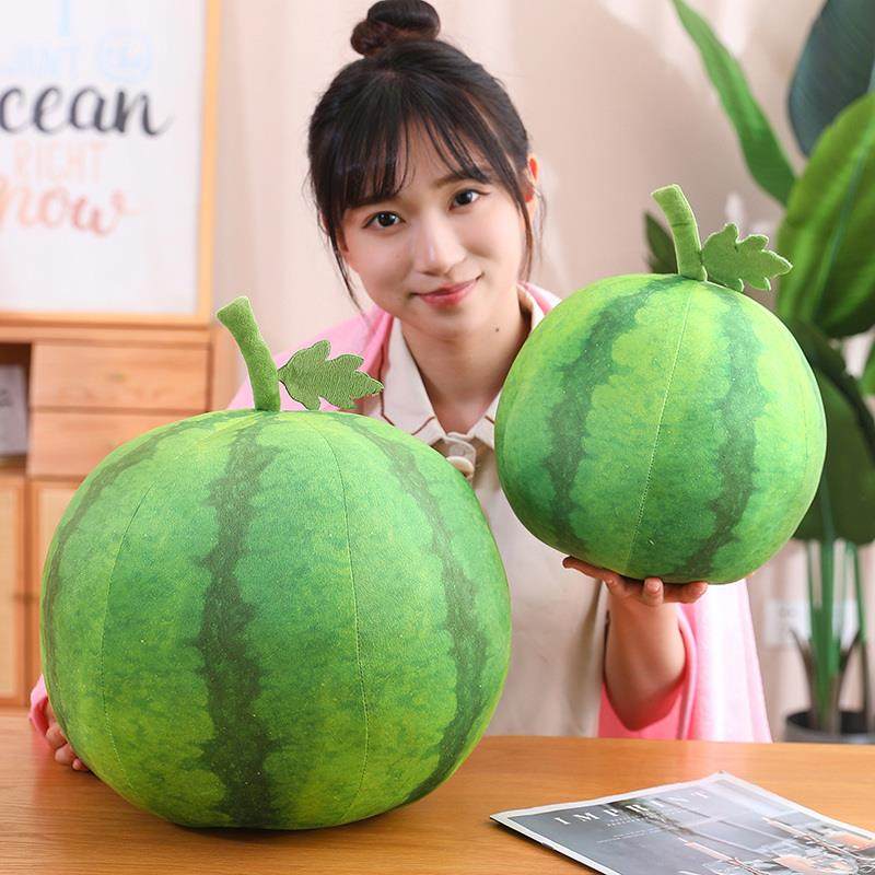 彷真西瓜毛绒玩具公仔球形抱枕毯子儿童水果道具创意玩偶女生礼物,玩具/童车/益智/积木/模型,毛绒/玩偶/公仔/布艺类玩具,淘宝优惠券,粉丝福利购,淘宝优惠卷