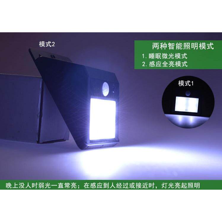 直销太阳能壁灯户外超亮路灯8led人体感应三角形庭院壁灯热销