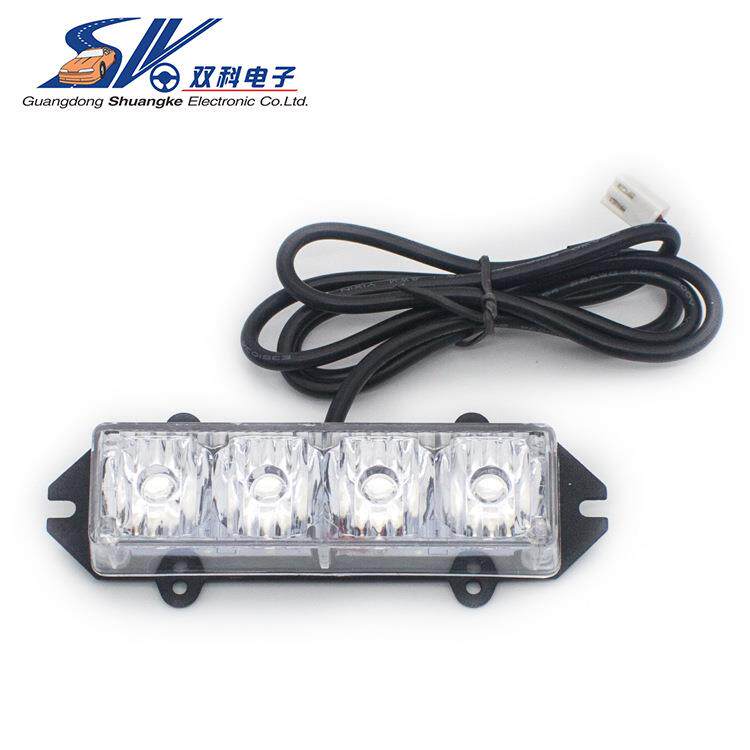 一拖八LED汽车中网灯 4LED*8爆闪灯12V频闪灯开道警示灯