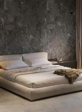 极简布床MRP科技实布床现代简约布艺床主卧风木油榻榻米双人床收