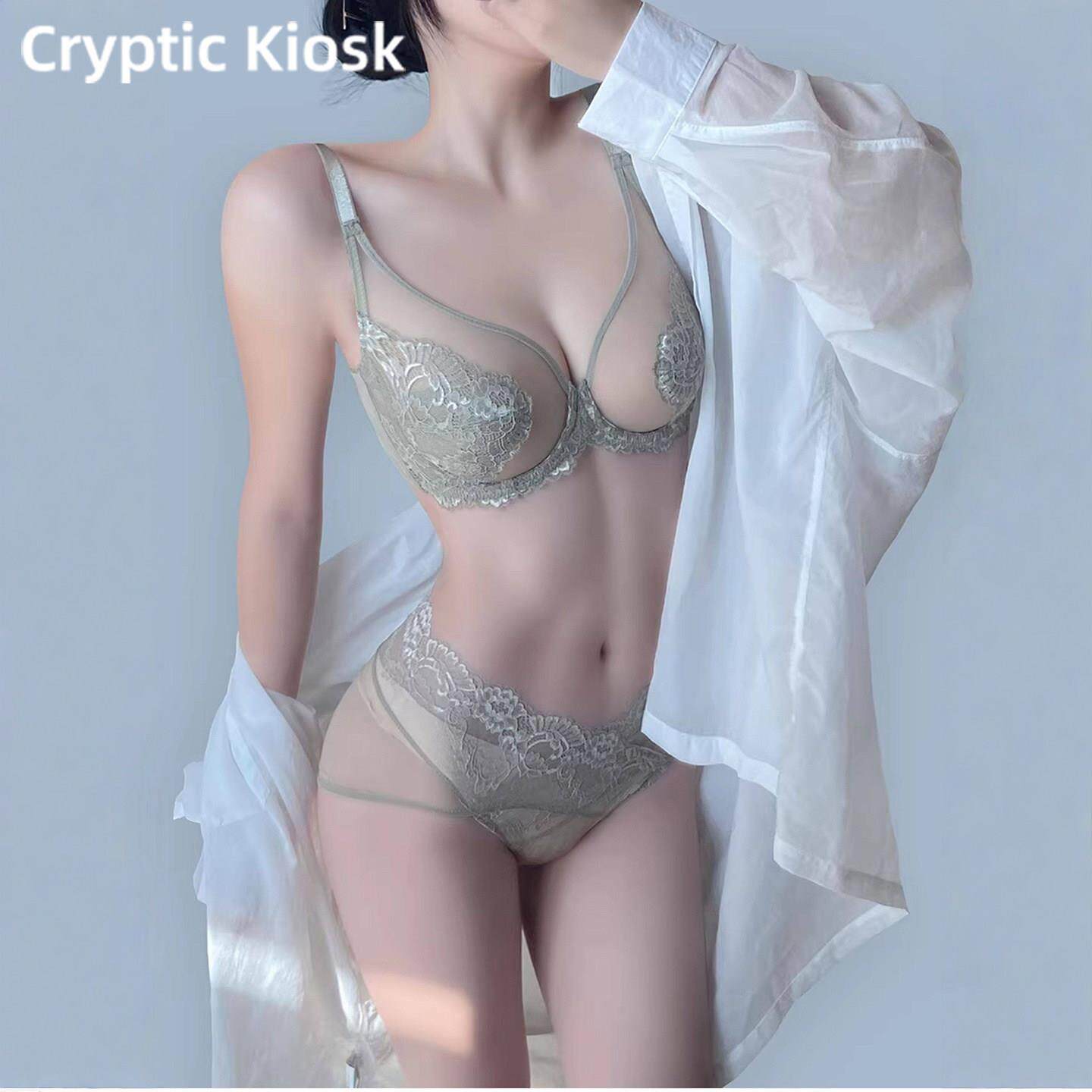 Cryptic Kiosk性感蕾丝内衣女大胸显小聚拢全罩杯收副乳女士文胸