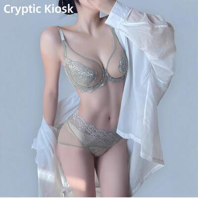 Cryptic Kiosk性感蕾丝内衣女大胸显小聚拢全罩杯收副乳女士文胸