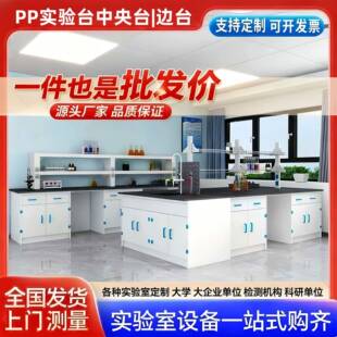 耐强酸碱PP实验台操作台化学实验桌实验室中央工作台PP试验台边台