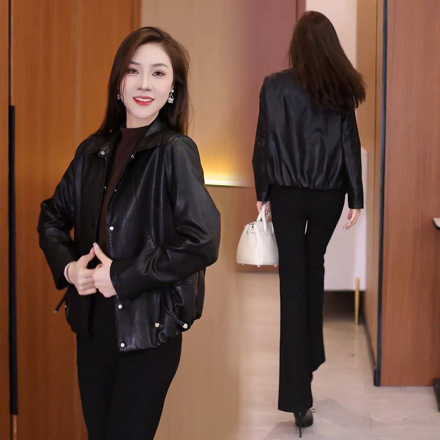 好货时尚皮衣外套女2026秋季新款时髦洋气宽松显瘦短款PU皮夹克上