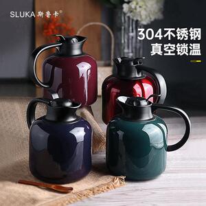 斯鲁卡sluka保温壶家用304不锈钢保温水壶保暖壶热水瓶轻奢焖茶壶