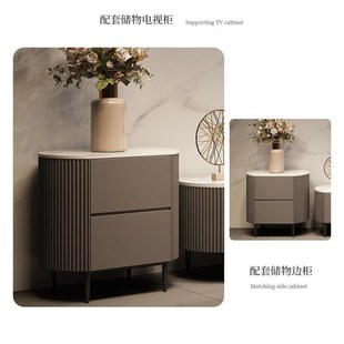 优选直播 新款 岩板茶几电视柜客厅组合现代简K约奶油风小户型轻