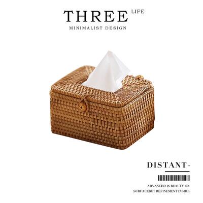 Tlife·Distant·纸巾盒手工藤编纸家用客厅餐厅抽纸盒车载 |悠然