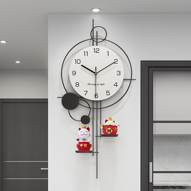 恋妆家用钟表挂钟客厅新款网红简约现代大气创意轻奢装饰挂墙时钟