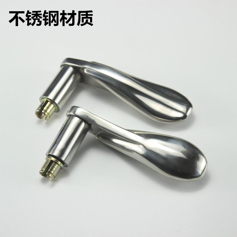 不锈钢房门锁面板把手房门压把柄把手木门钢木门锁换把手柄