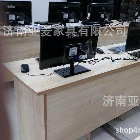 学校微机房人电脑桌机室板式桌人学习桌椅双050台式桌简易多办公