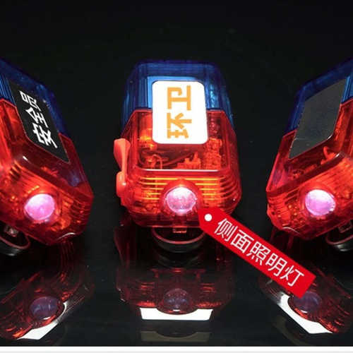 重力感应红蓝挂臂闪光肩灯夜间骑行环卫信号灯户外照明警示灯