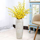 景德镇陶瓷落地大花瓶 复古花瓶摆件 干花白色泡泡釉现代花器美式