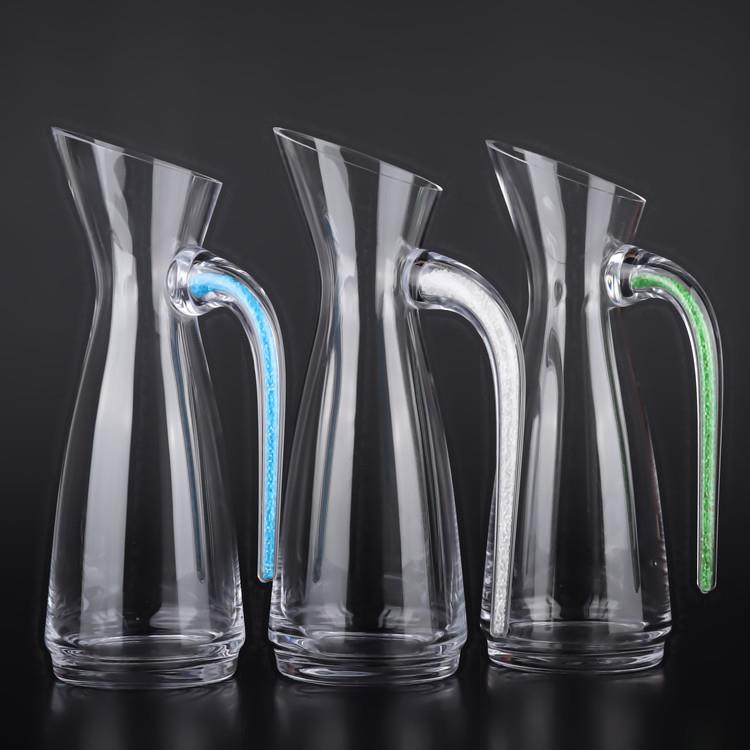 厂家热销彩色钻石分酒器手工水晶醒酒器把手罐钻醒酒壶红酒倒酒器