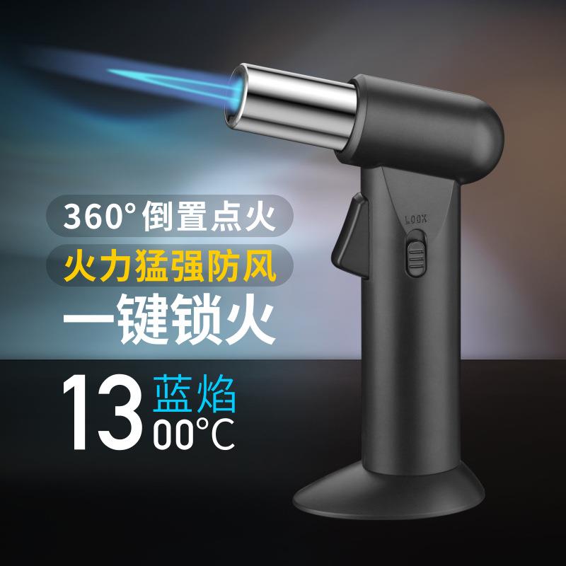 手持台式直冲防风蓝色火焰焊枪点火器户外烧烤厨用打火器喷枪