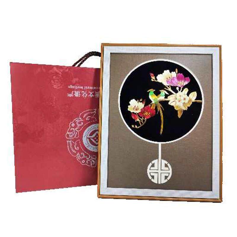 麦秆画特色工艺品 送朋友礼品 镜框装饰画 家装画 中国风出国礼