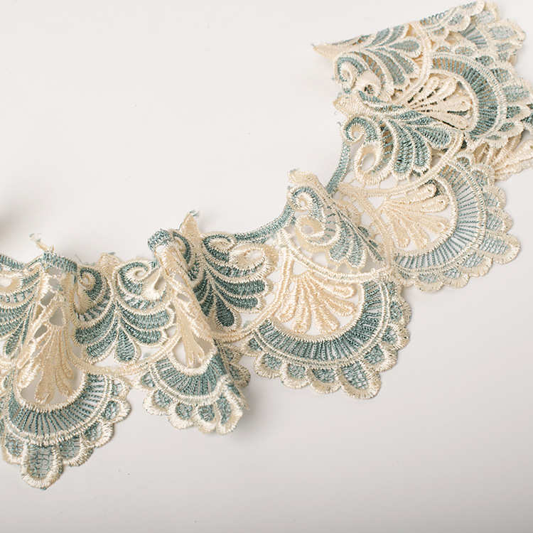 大波浪边多色水溶边蕾丝刺绣花边15码家居家纺沙发垫靠垫布艺辅料