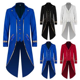 Tailcoat, medium length, gold trimmed coat
