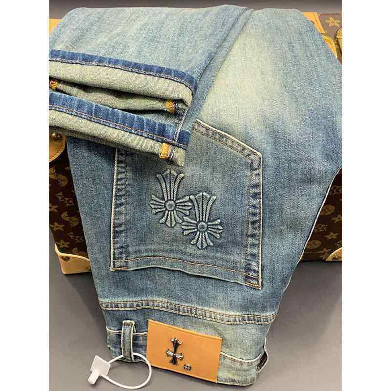 韩国专柜高端覆古牛仔裤男夏季薄款2025直筒潮牌休闲修身小脚裤男