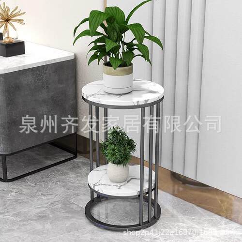 北欧轻奢大QF241027理落石地式花架铁艺置物架绿室内多层台电萝视