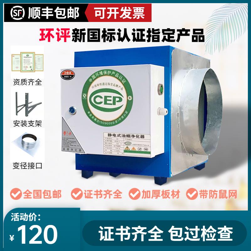 油烟净化器商用饭店专用厨房餐饮烧烤环评4000风量静电净化器厂家