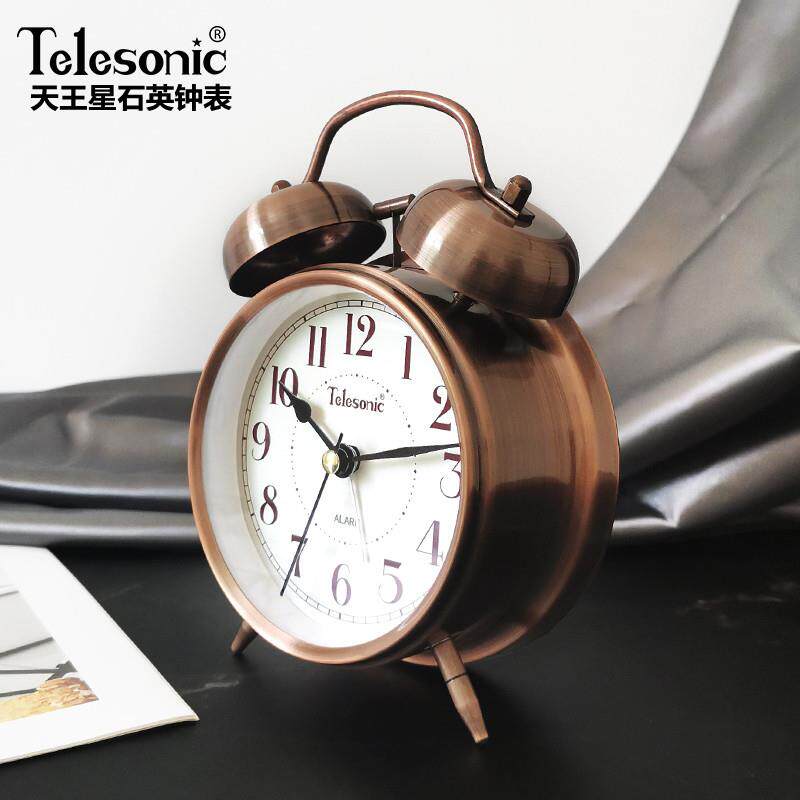 telesonic/天王星静音创意床头卧室超大声音打铃闹钟学生用石英钟