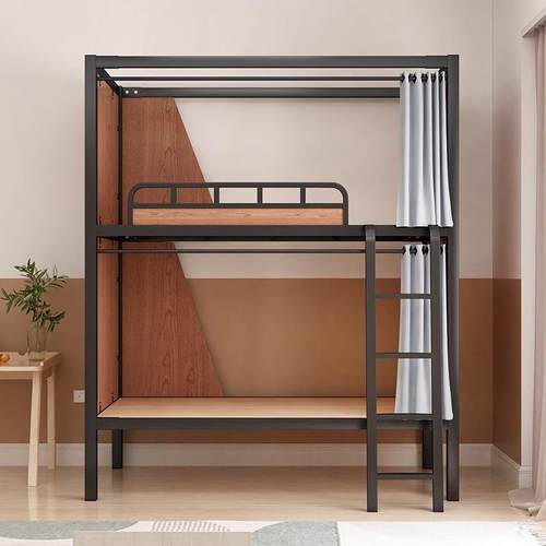 上简约现员无品牌/工宿舍公寓层床学生钢架钢代木高低子母床下双